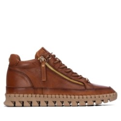 BOTIN CREMALLERA VISTA PIEL CAMEL