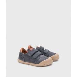 TENNIS VELCROS SUEDE BAREFOOT GRIS