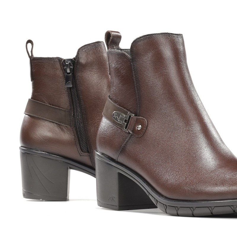 BOTIN APLIQUE TOBILLO CASTAÑO