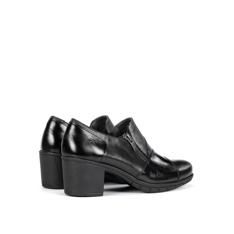 ZAPATO CREMALLERA LATERAL NEGRO+COM.4
