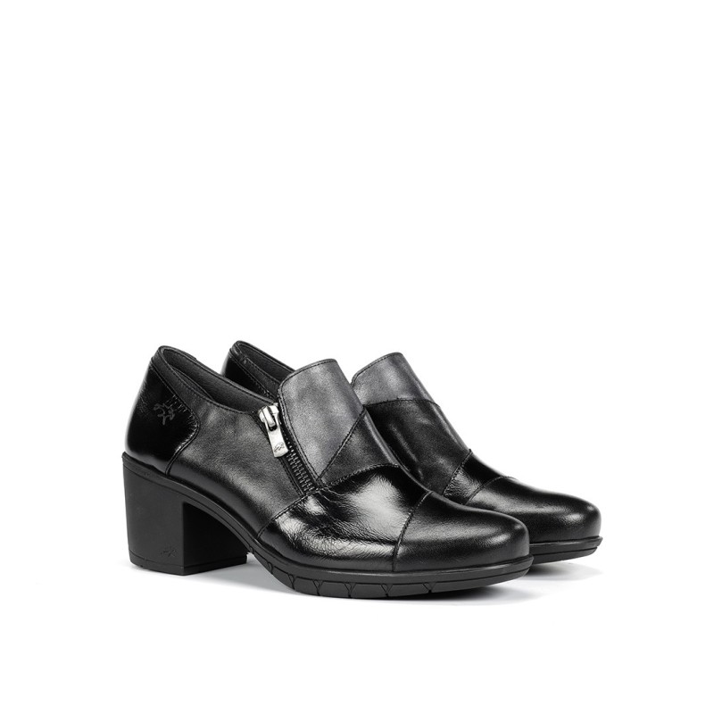 ZAPATO CREMALLERA LATERAL NEGRO+COM.4