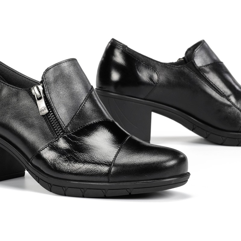 ZAPATO CREMALLERA LATERAL NEGRO+COM.4