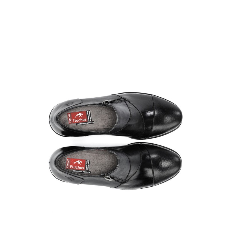 ZAPATO CREMALLERA LATERAL NEGRO+COM.4