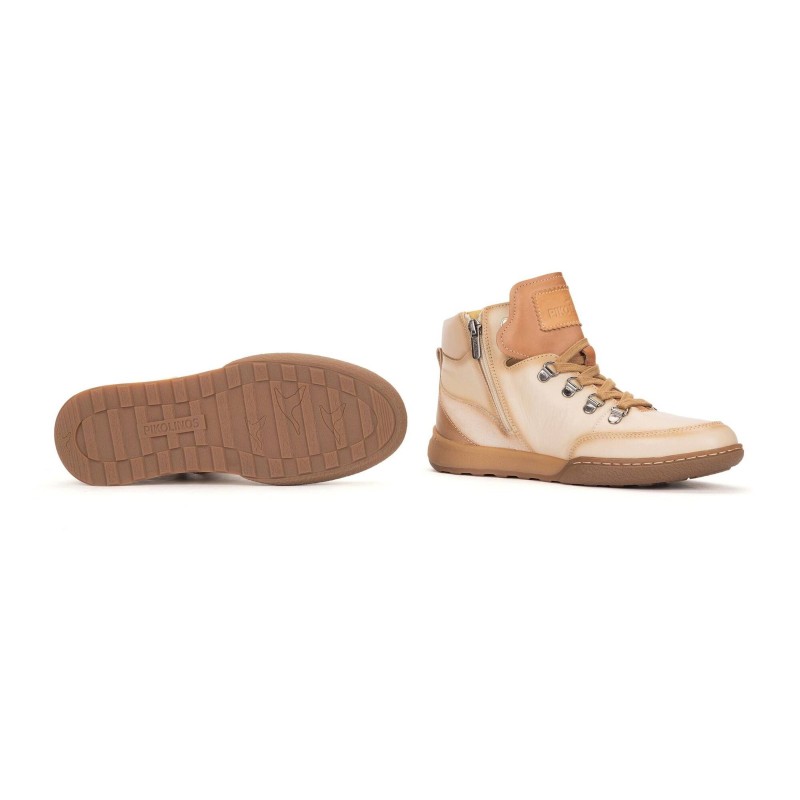 BOTIN CORDONES MARFIL