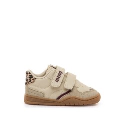 BOTITA DOS VELCROS CREMA/LEOPARDO CREMA