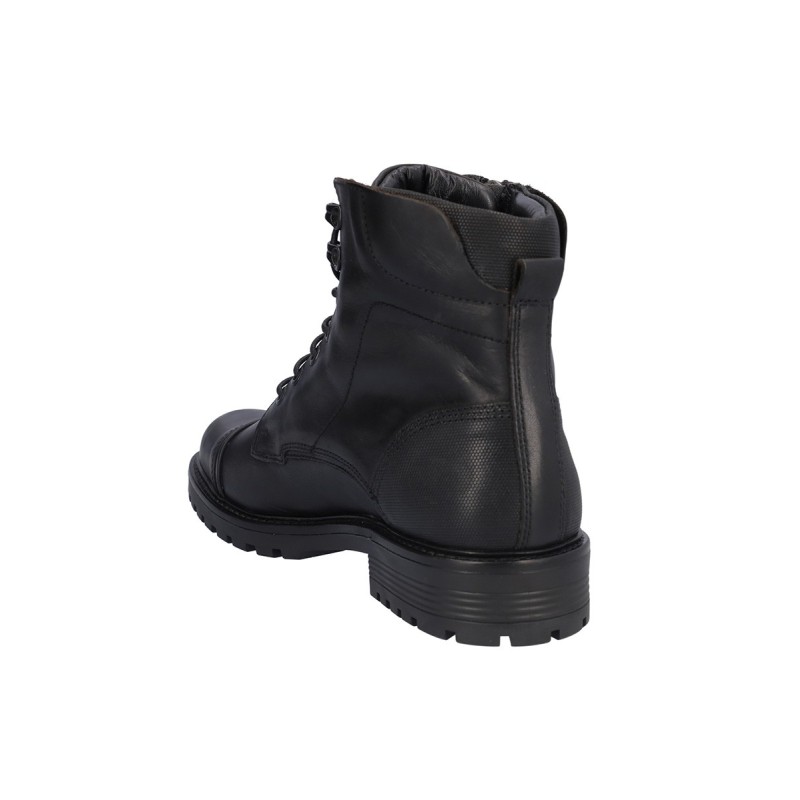 BOTIN CORDON Y CREMALLERA PIEL NEGRO