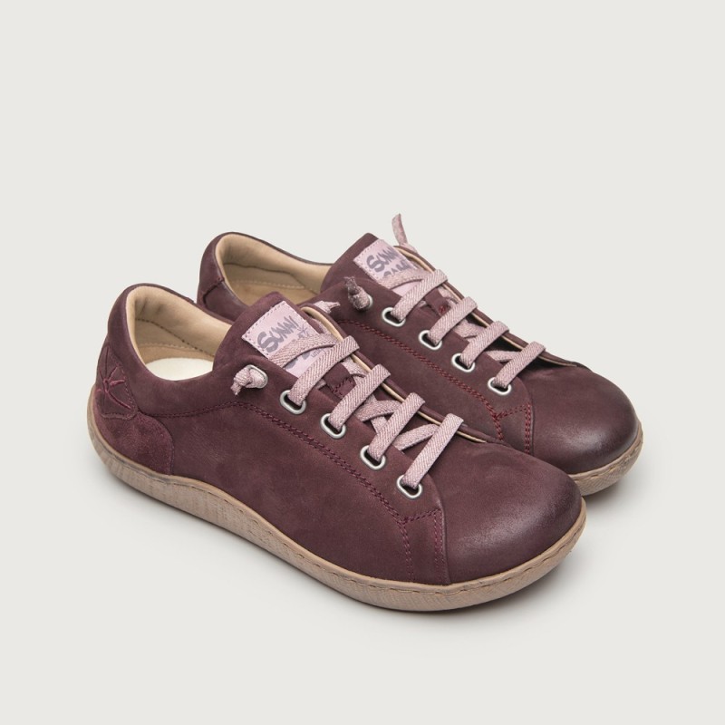 ZAPATO CORDON ELASTICO BURDEOS