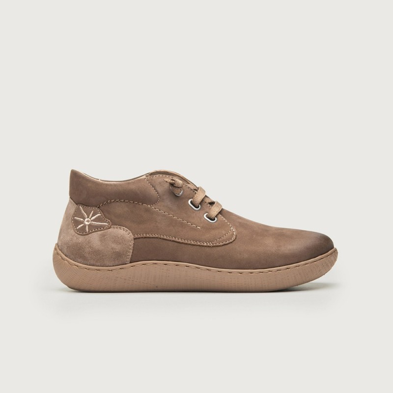 BOTINA CORDON ELASTICO TAUPE