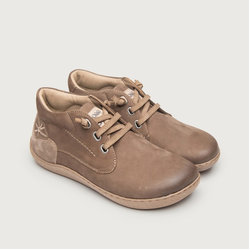 BOTINA CORDON ELASTICO TAUPE