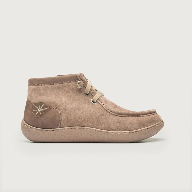 BOTINA CORDON ELASTICO TAUPE