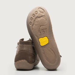 BOTINA CORDON ELASTICO TAUPE