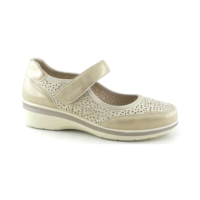 MERCEDITAS CONFORT VELCRO PLATINO