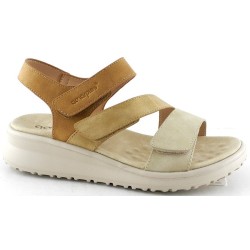 SANDALIA CONFORT TRES VELCROS COMBI CUER