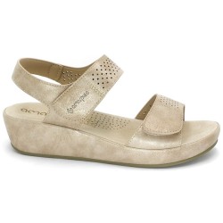 SANDALIA CONFORT DOBLE VELCRO PLATINO