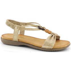 SANDALIA ADORNOS TALON ELASTICO PLATINO