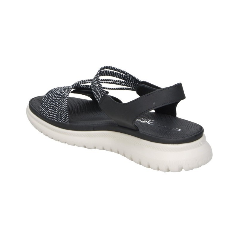 SANDALIA CONFORT ELASTICOS VELCRO NEGRO