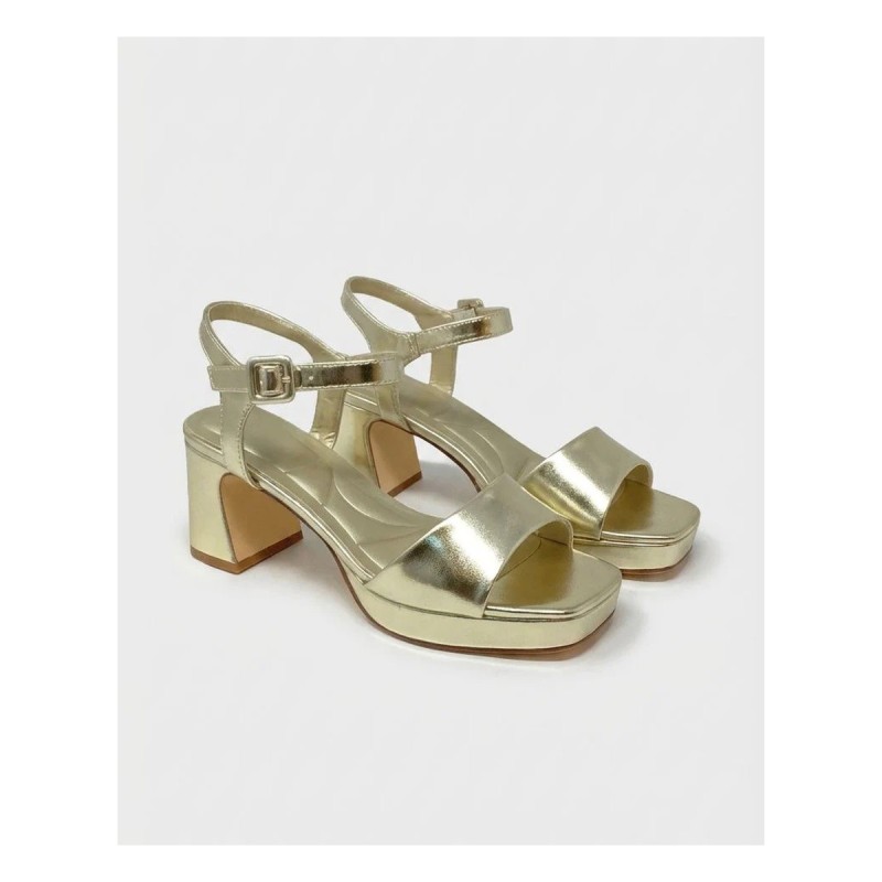 SANDALIA PLATAFORMA GOLD