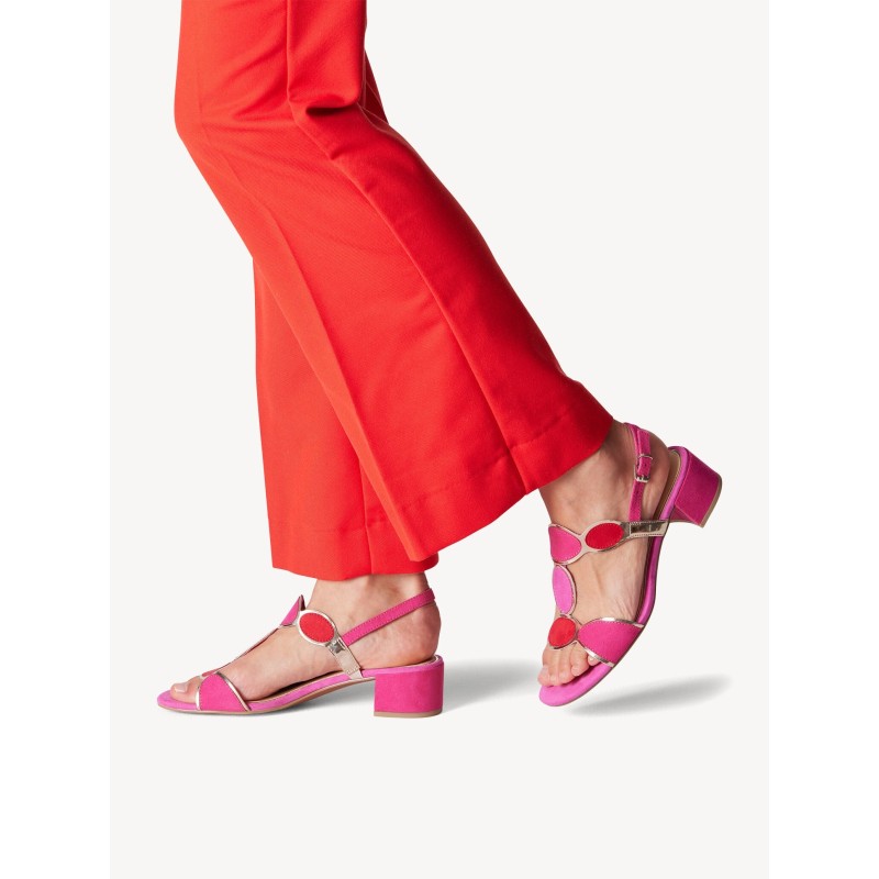 SANDALIA CIRCULOS COMBI PINK