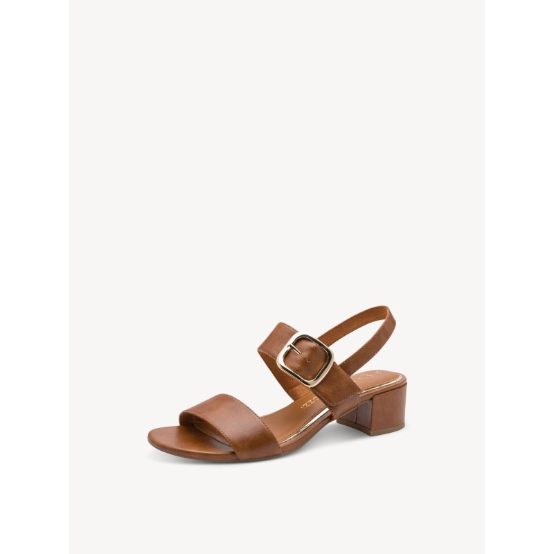 SANDALIA DOS BANDAS HEBILLA CUERO