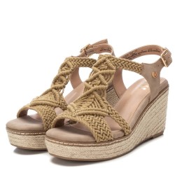 SANDALIA CUÑA YUTE TEXTIL BEIGE