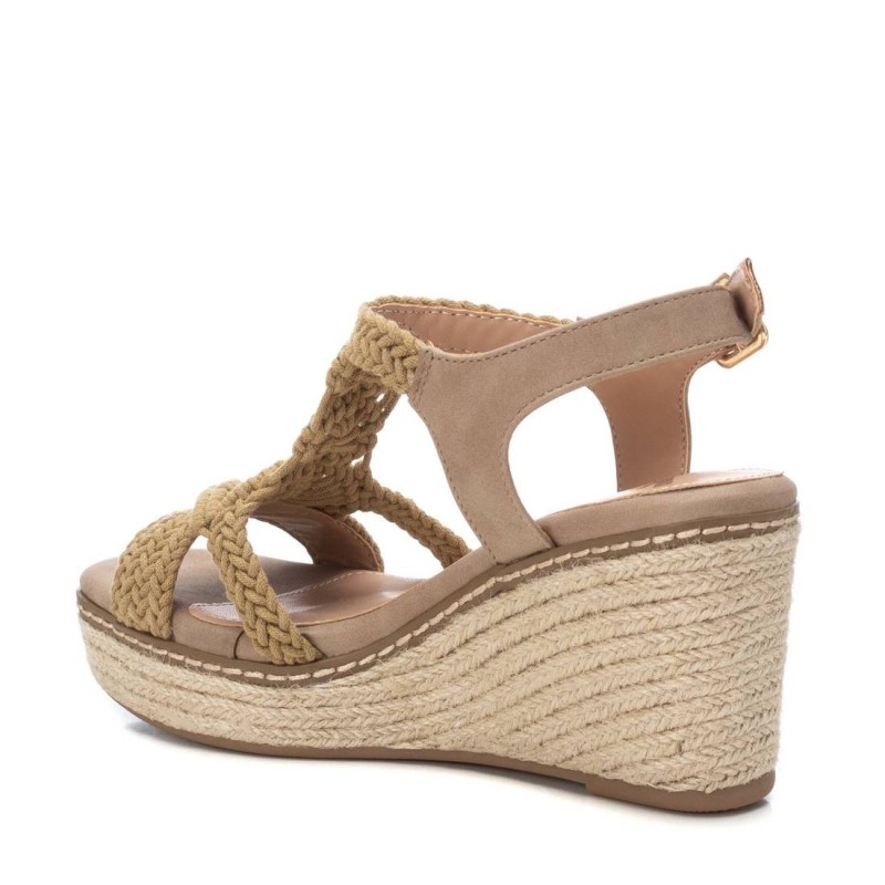 SANDALIA CUÑA YUTE TEXTIL BEIGE