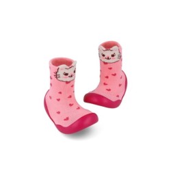 CALCETIN AUTODESLIZANTE CORAZONES ROSA
