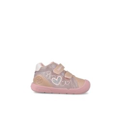 BOTIN CORAZONES DOS VELCROS LAVENDER