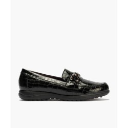MOCASIN ESTRIBO CHAROL COCO NEGRO