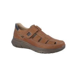 SANDALIA CERRADA PIEL GRASO TAUPE