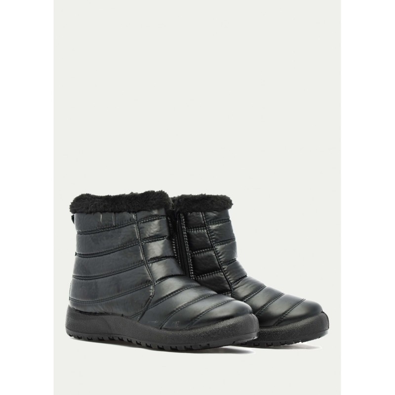 BOTIN ACOLCHADO NYLON NEGRO
