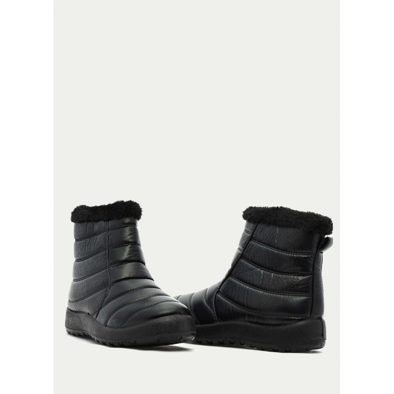 BOTIN ACOLCHADO NYLON NEGRO