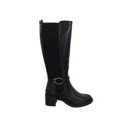 BOTA ALTA MITAD ELASTICA NEGRO