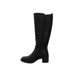 BOTA ALTA MITAD ELASTICA NEGRO