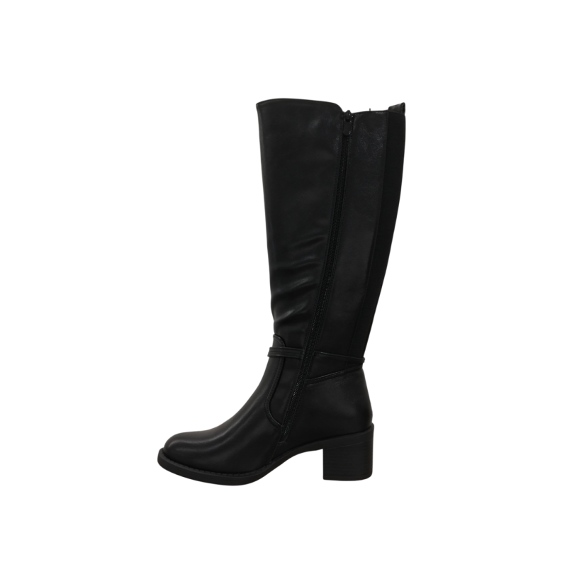 BOTA ALTA MITAD ELASTICA NEGRO